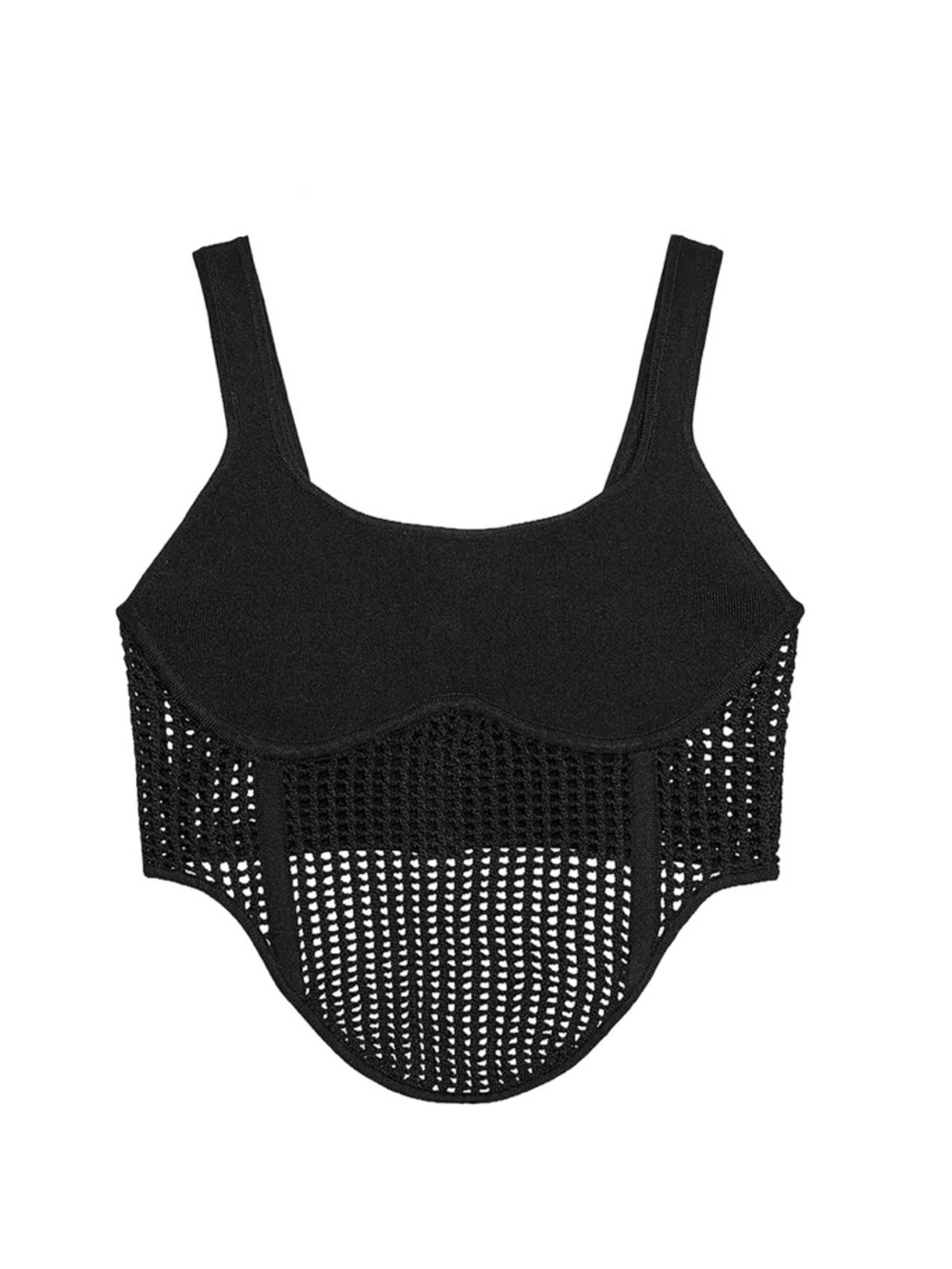 Size Small Black Zara Top with Mesh Panel